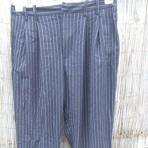 Urban Outfitters Women's Black & White Pinstripe Boyfriend Pants Trousers - M